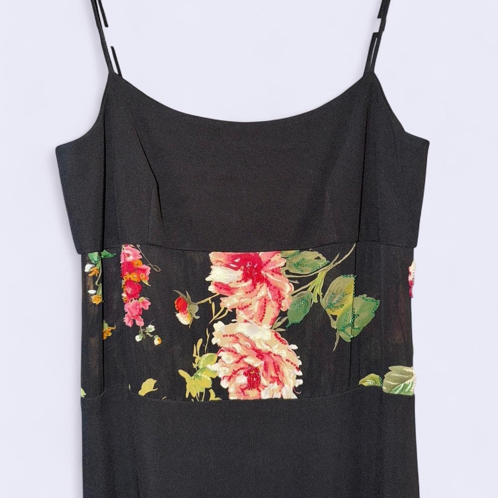 Floral Black Dress